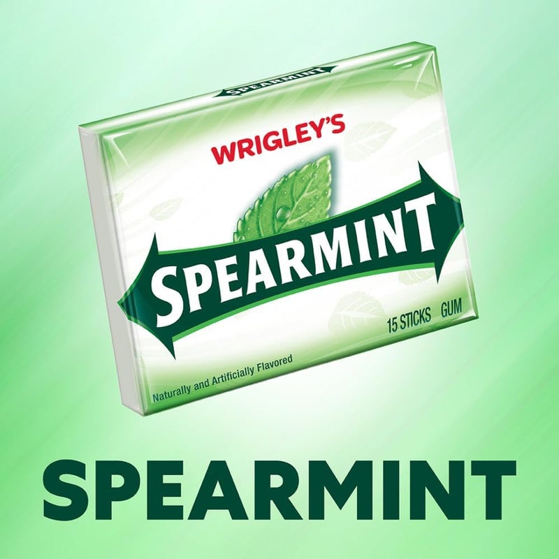Wrigley's Spearmint Chewing Gum - 15 Count - Image 3
